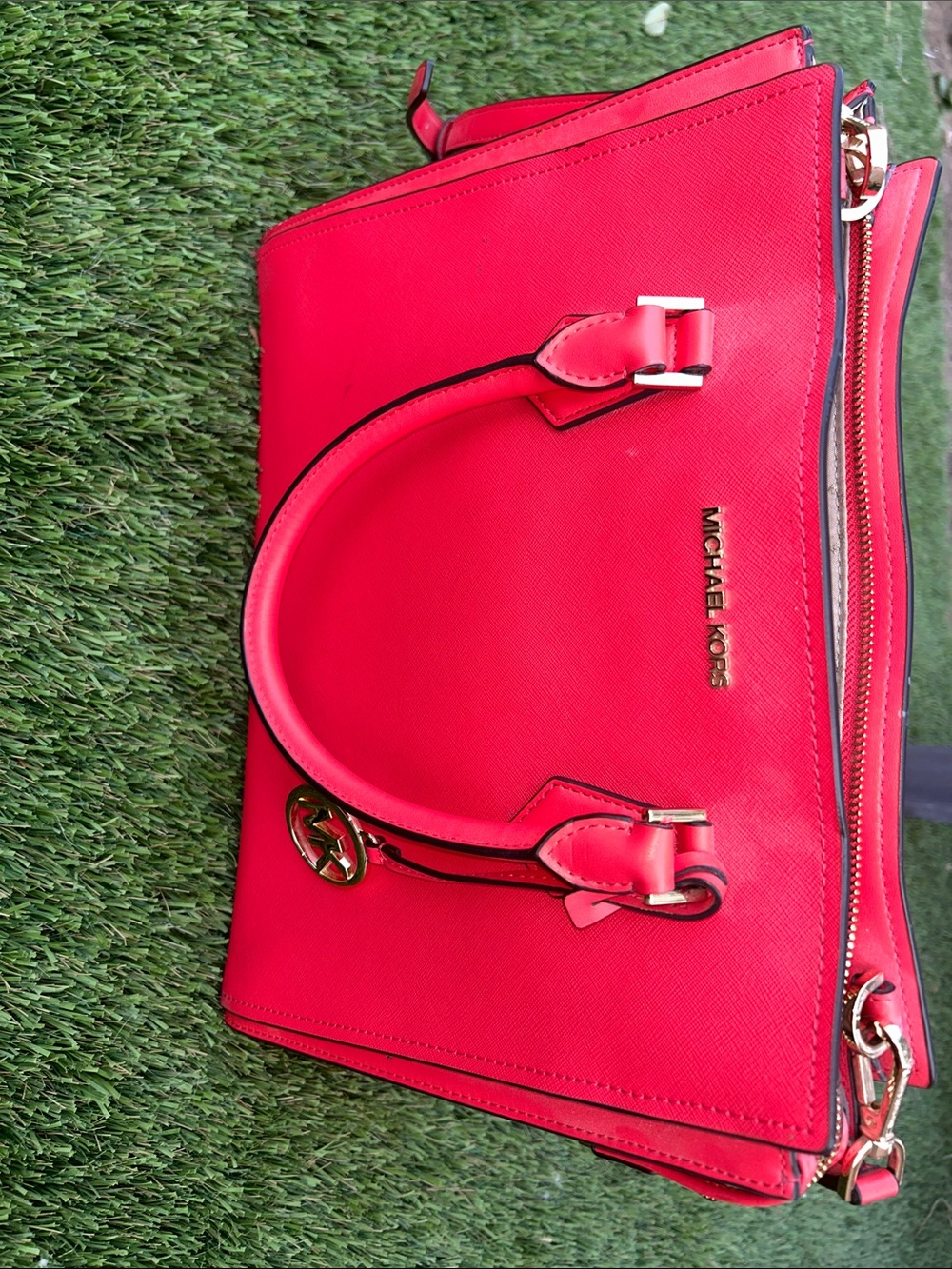 Michael Kors Hot Pink Saffiano Leather Satchel